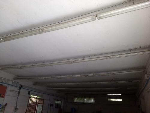 Soffitto officina pre-intervento